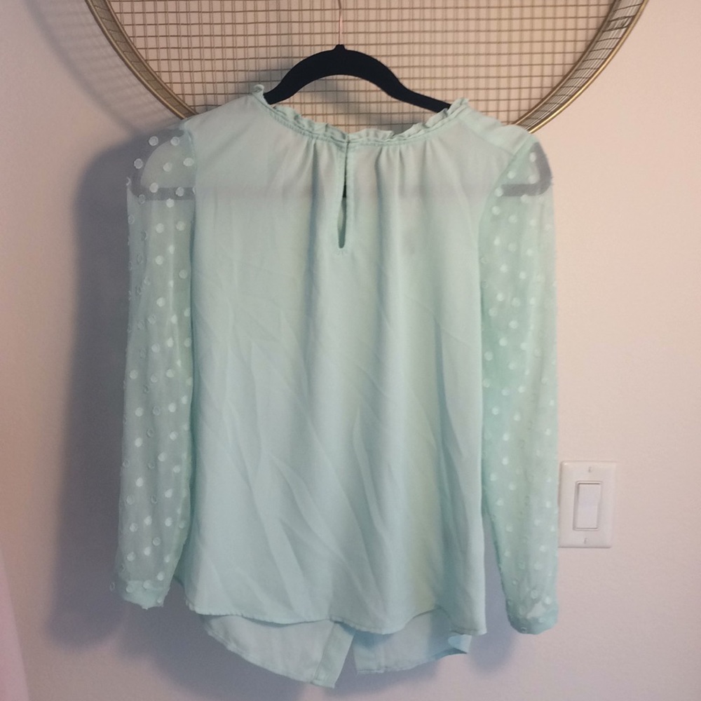 HD in Paris mint green blouse